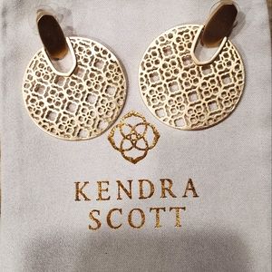 Kendra Scott Diane gold filigree statement earrings